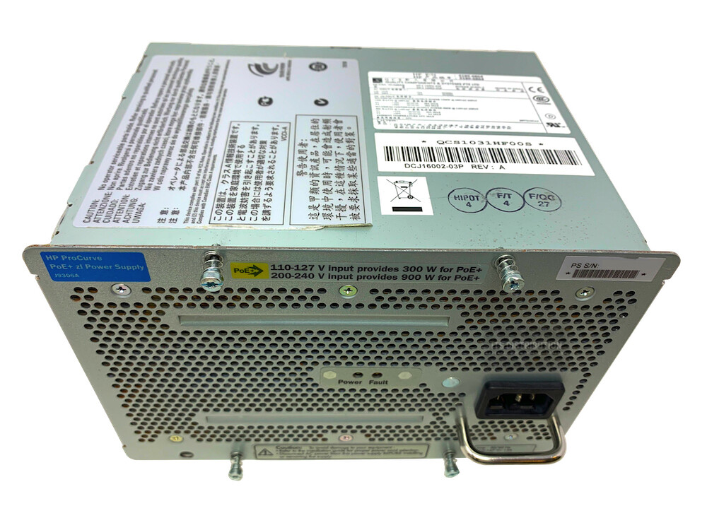 J9306A I HPE ProCurve Switch 1500W Primary or Redundant AC Power Supply