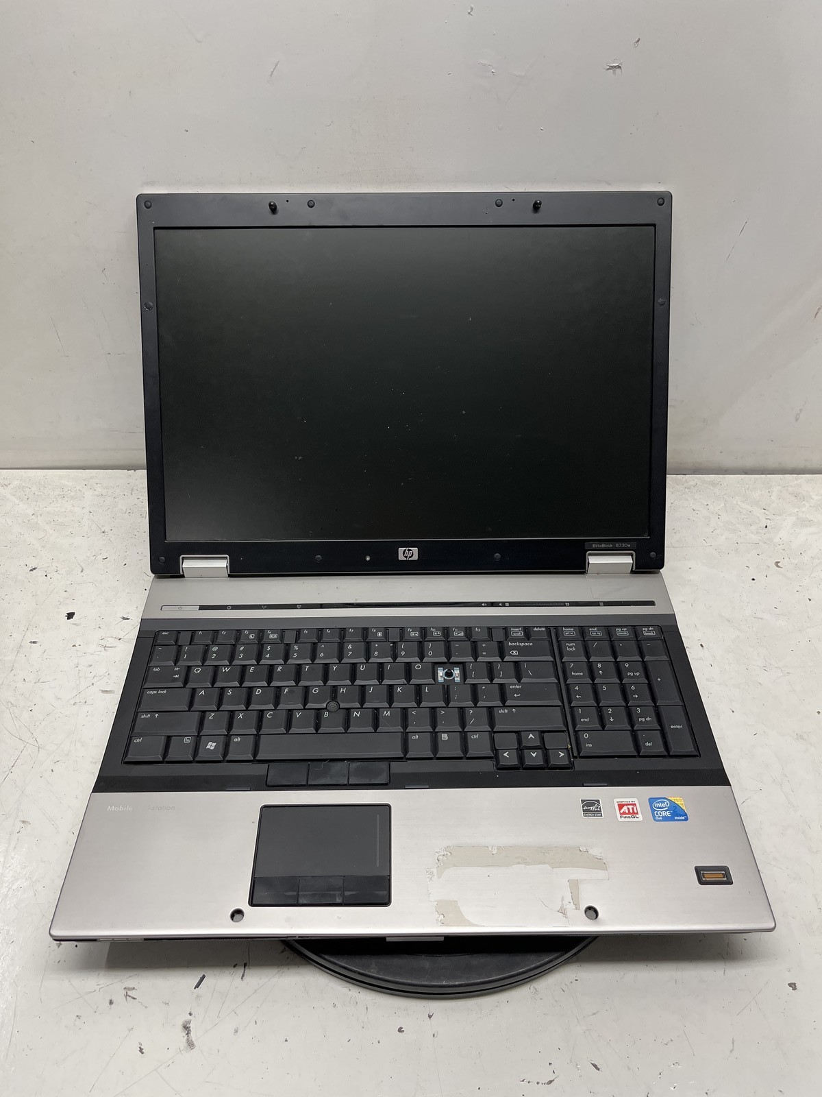HP EliteBook 8730w Intel Core Duo T9600 2.8GHz 2GB NO HDD