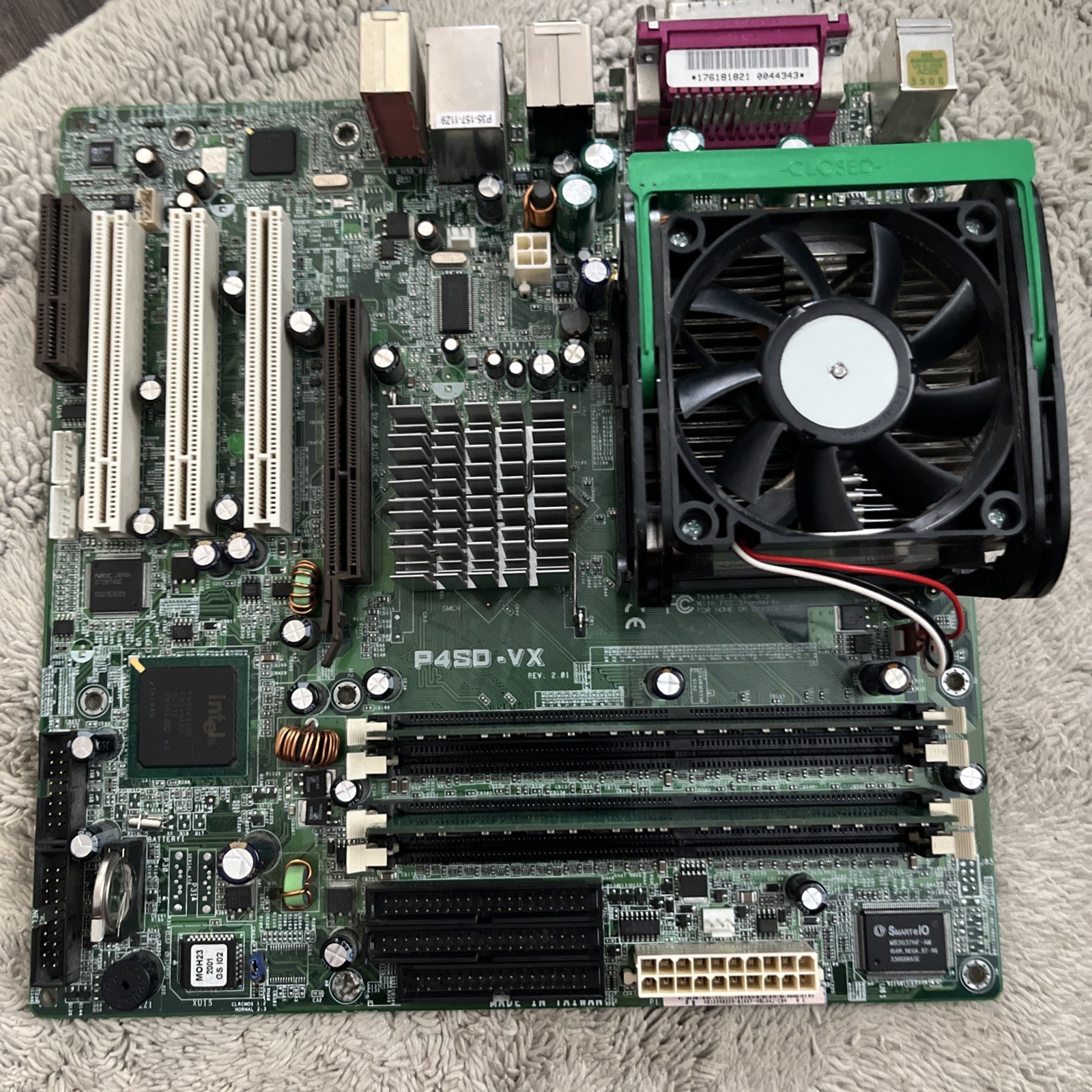 PULLED FROM WORKING SONY VAIO PCV-2232: ASUS P4SD-VX Motherboard, P4 Combo