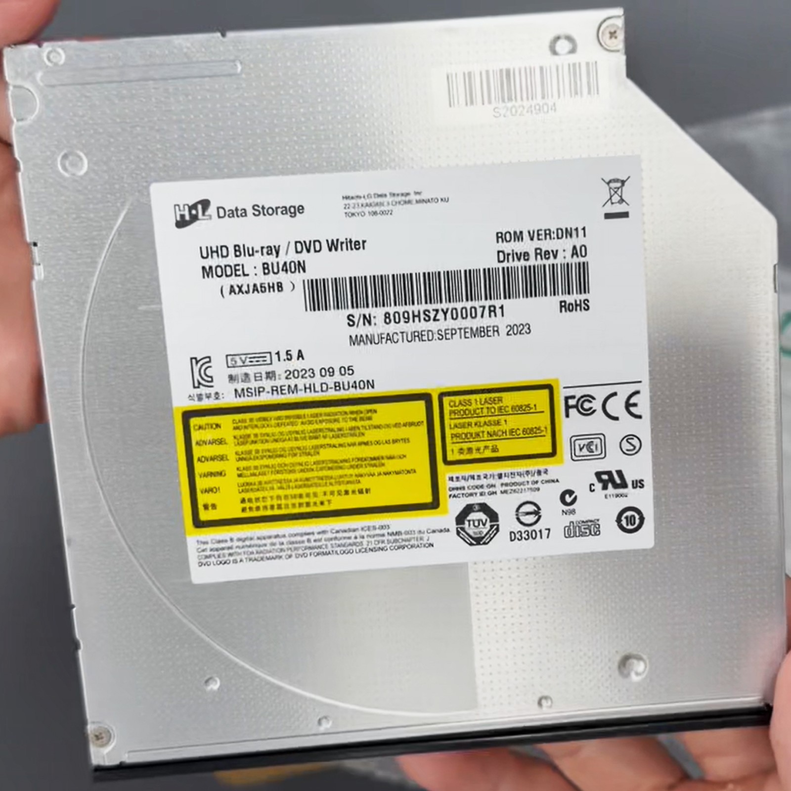 Brand New LG BU40N 9.5mm SATA Internal 4K UHD 3D Blu‑ray Drive M‑Disc