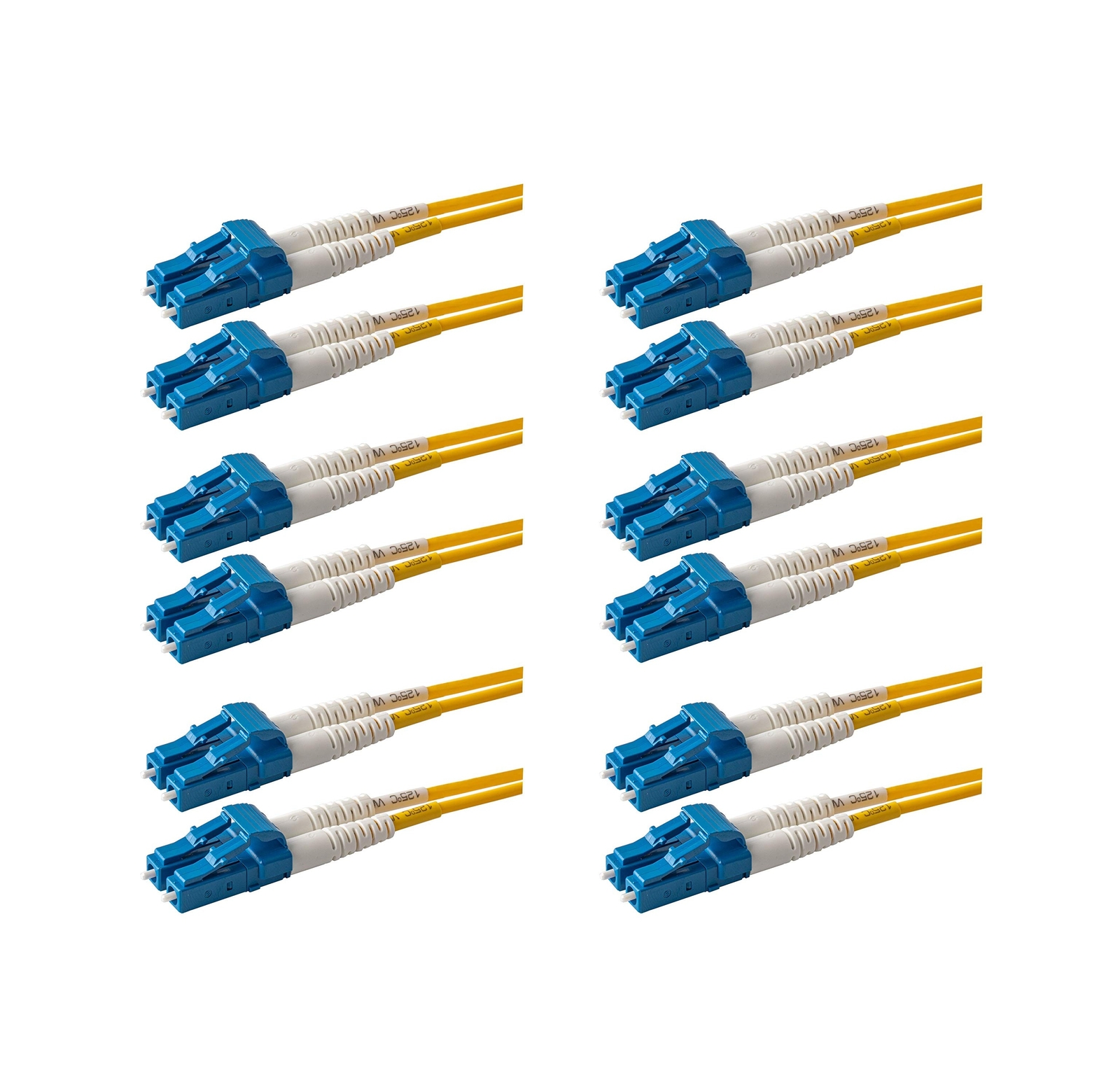 6-Pack 1 Meter LC to LC Fiber Patch Cable, Corning SMF-28 Singlemode 9/125um ...