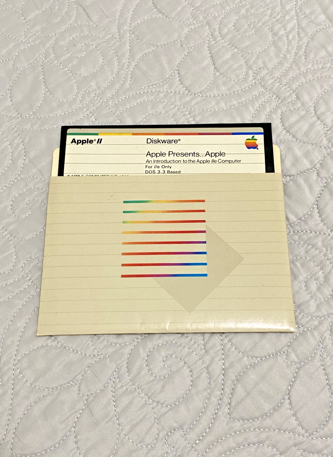 Vintage 1982 Apple Diskware Floppy Disk An Introduction to the Apple Computer