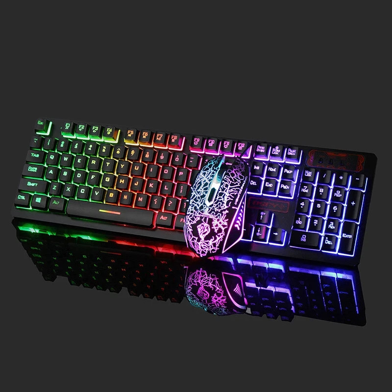 CHONCHOW LED Wired Gaming Keyboard with USB Mouse - 910B