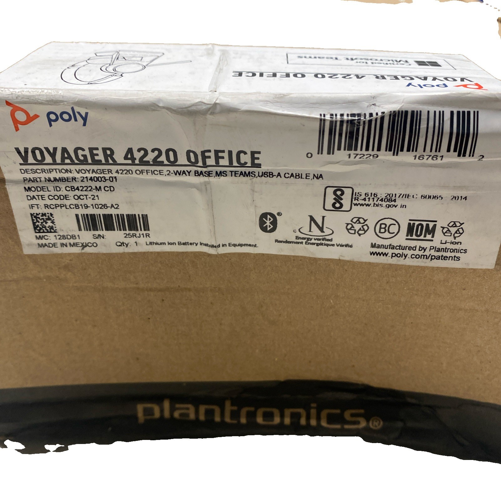 Poly Voyager 4220 Office  Headset V4220 CD USB-A - Black