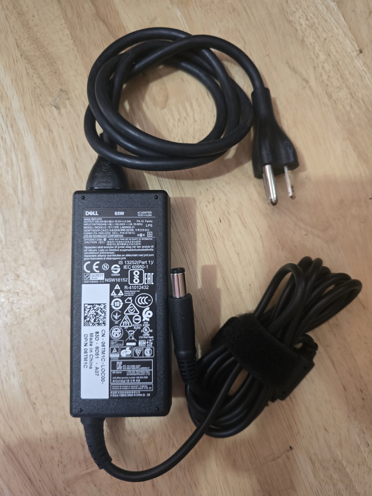 Lot Of 5 Dell 65W Large Barrel Laptop Charger AC Adapter PA-12 LA65NS2-01 19.5V 
