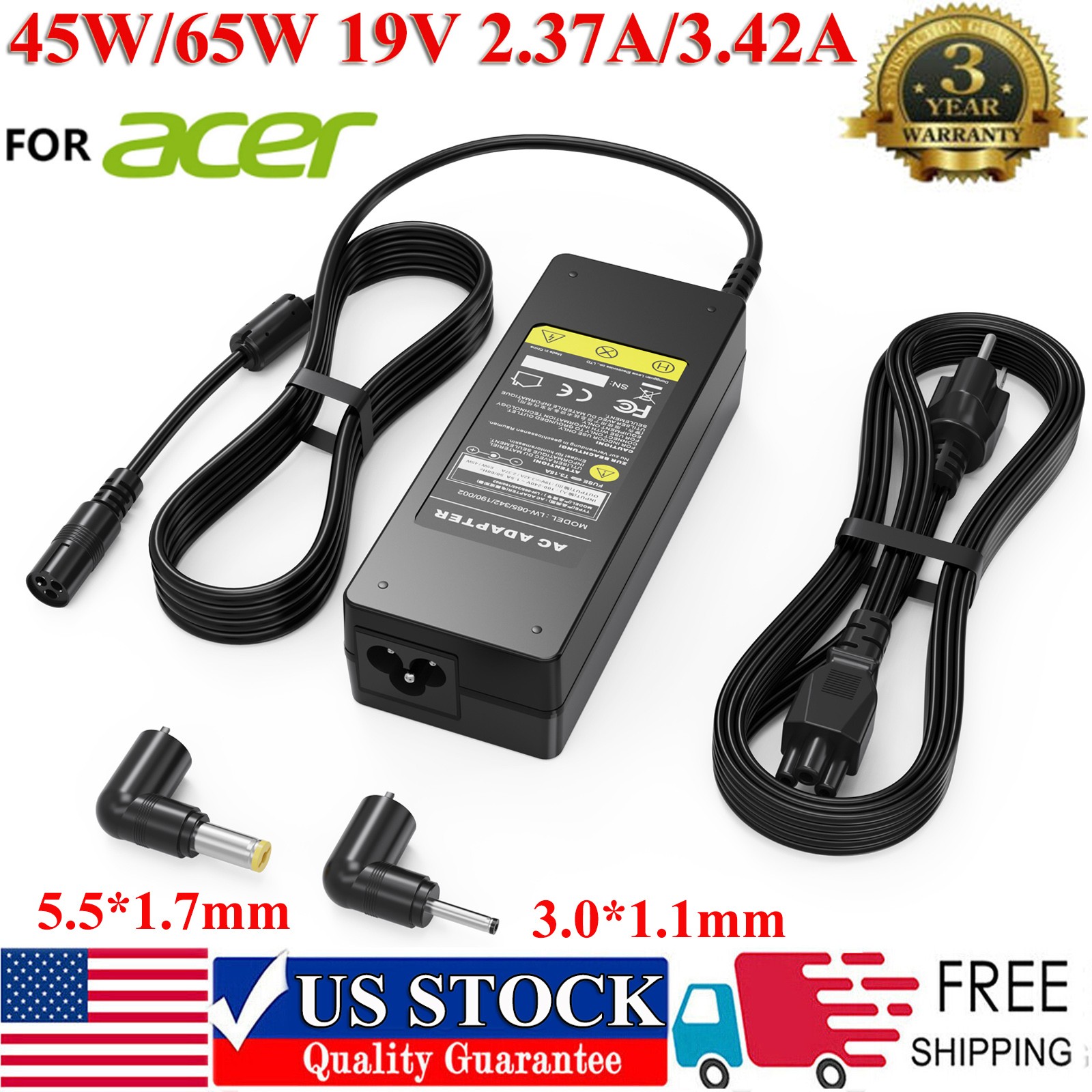 19V 65W 45W AC Adapter Power Charger for SAMSUNG Series 5 7 9 Notebook Laptop