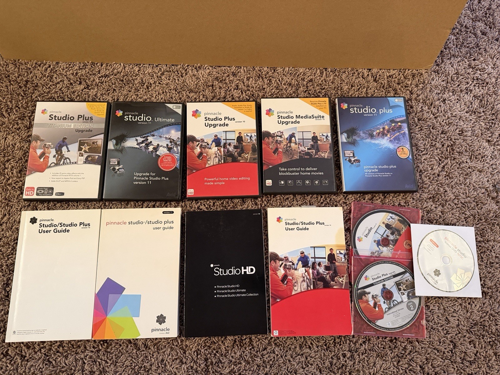 Lot Pinnacle Studio Plus Titanium Edition v10.5 + V10 + V11