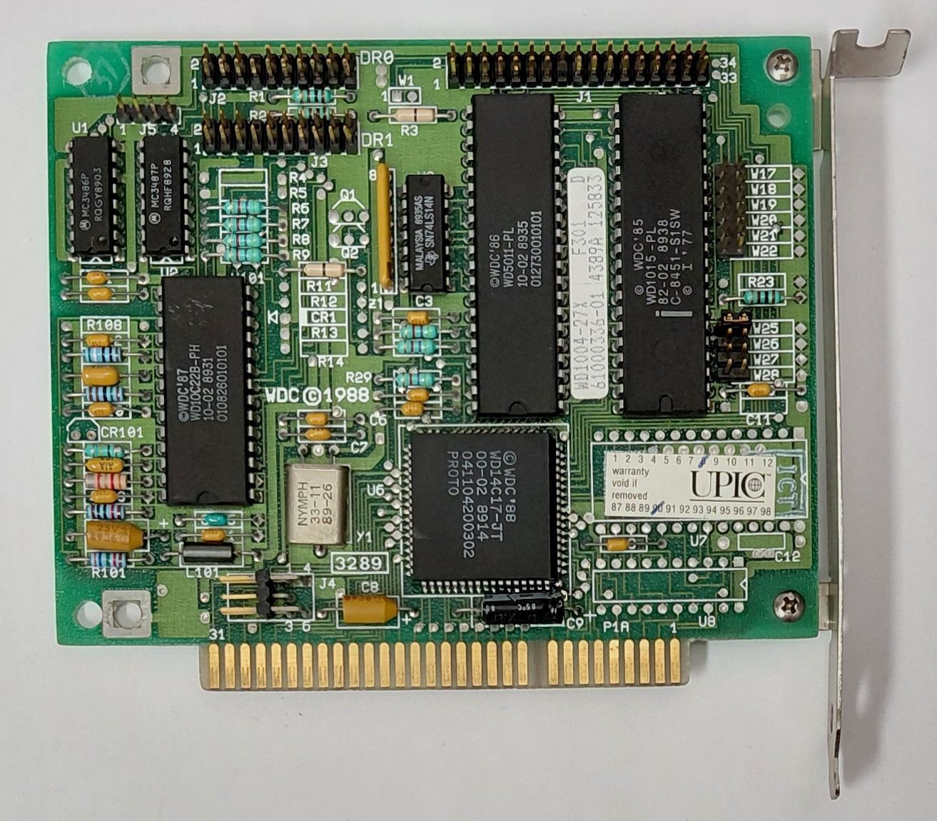 Western Digital WD1004-27X 8-Bit ISA MFM Controller (Retro, 1989)