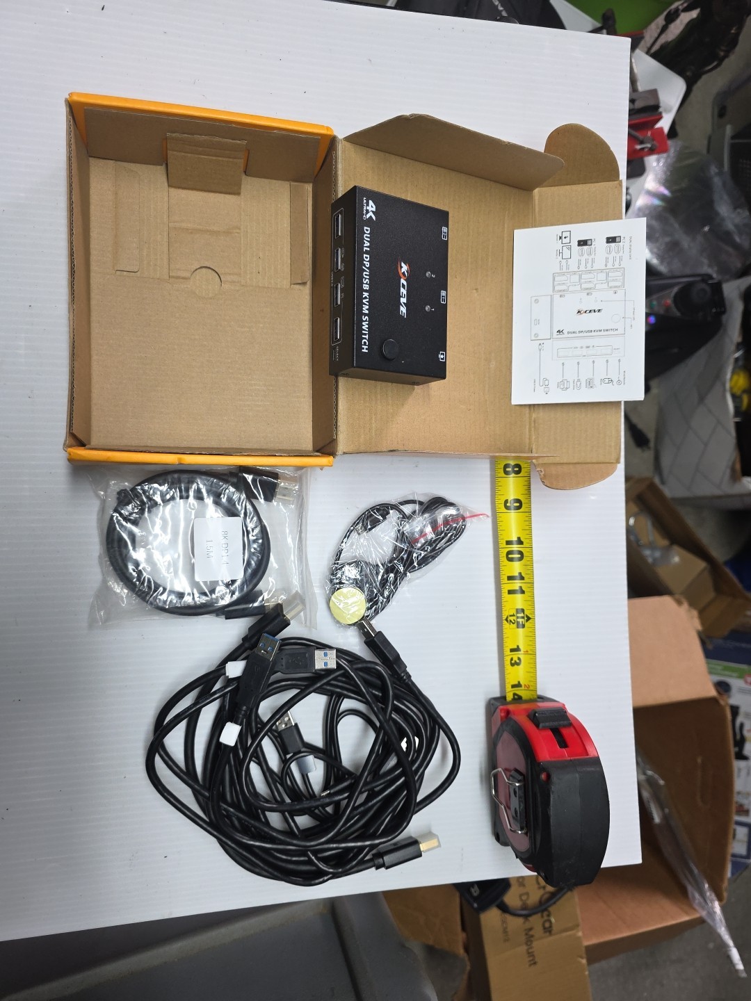 K-CEVE 2x2 HDMI Display port 2 computer switch. KVM202DH USB 3.0.
