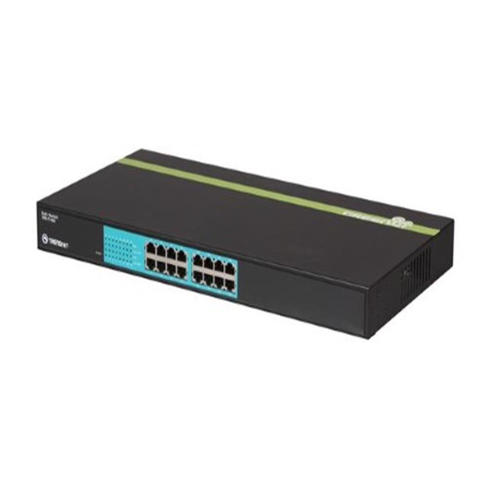 TRENDnet 16-Port 10/100Mbps GREENnet PoE+ Switch Rack Mountable, TPE-T160