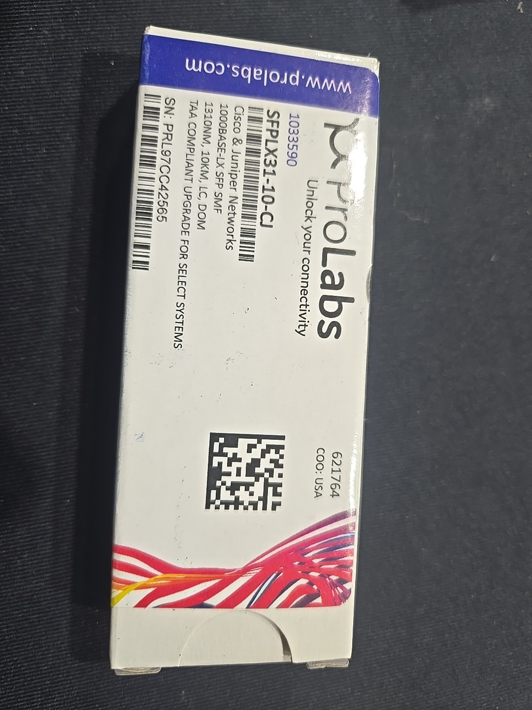 ProLabs 1000BASE-LX SFP SMF 1310NM 10KM LC DOM SFPLX31-10-CJ