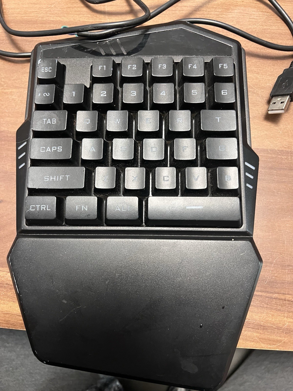 Bugha One Handed Gaming Keyboard Exclusive RGB LED Color Changing Ergonomic