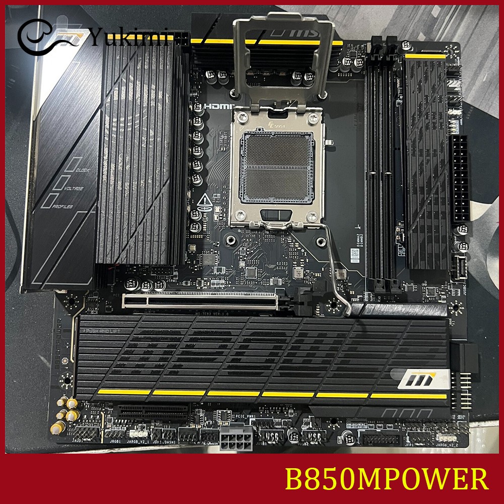 FOR MSI B850MPOWER DDR5*2 128GB AM5 AMD 1x HDMI mATX Ｍotherboard Test OK