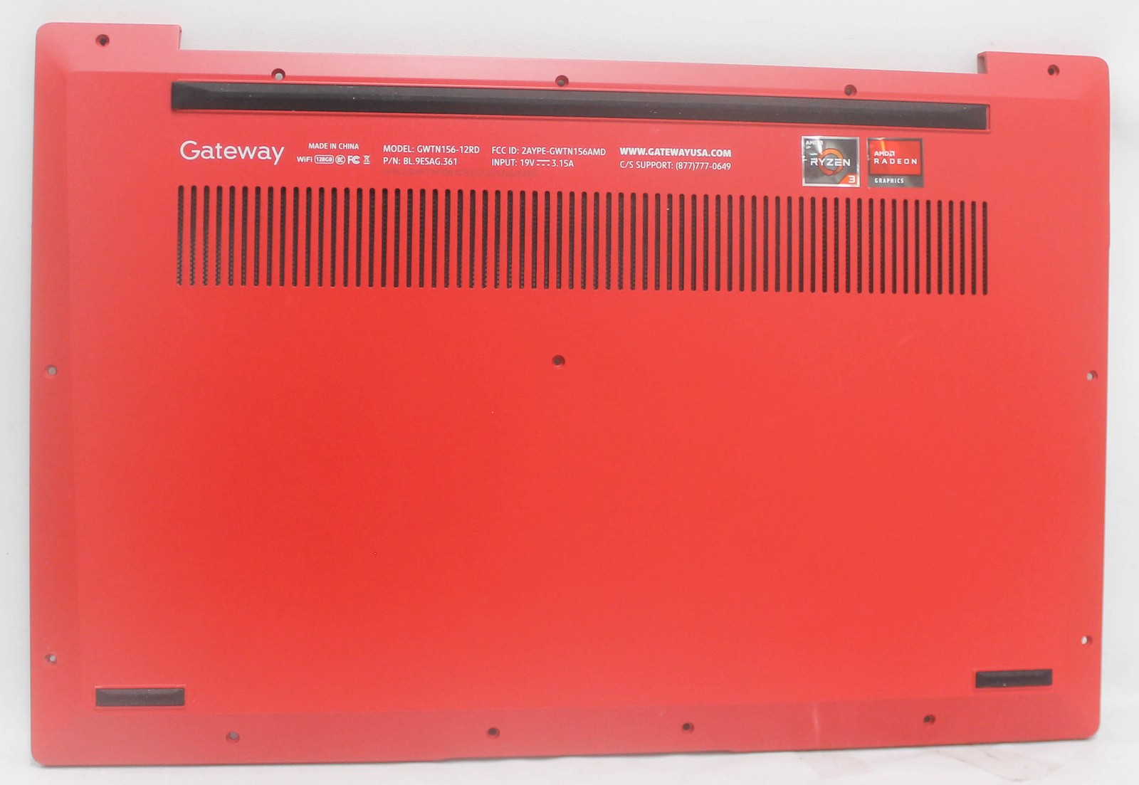 GWTN156-12RD-BASE-B Gateway Bottom Base Cover Red Gwtn156-12Rd "GRADE B"