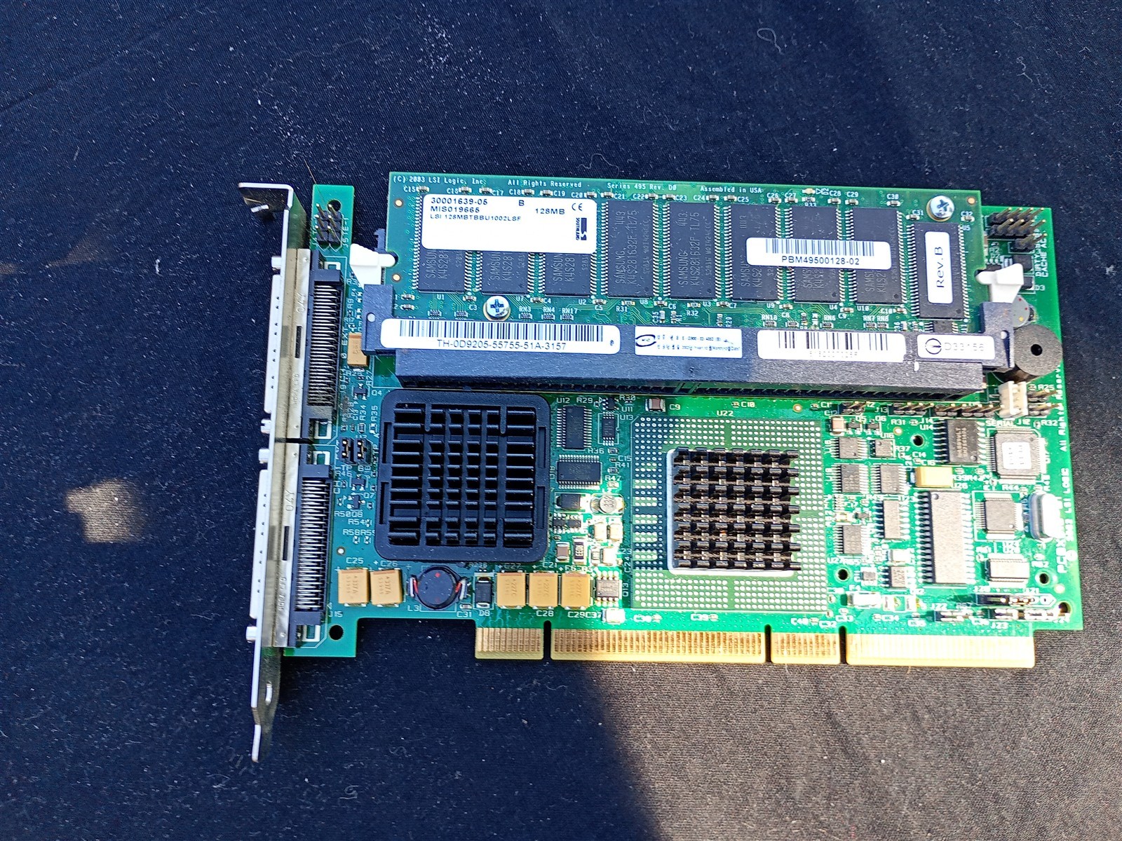 Dell TH-0D9205-55755 Dual Channel SCSI Raid Contoller w/ 30001865-01 128MB Cache