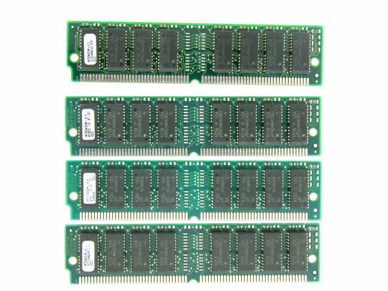 64MB 4X16MB Micron MT8D432M-6X  Original EDO 60ns Tin 72-pin SIMM