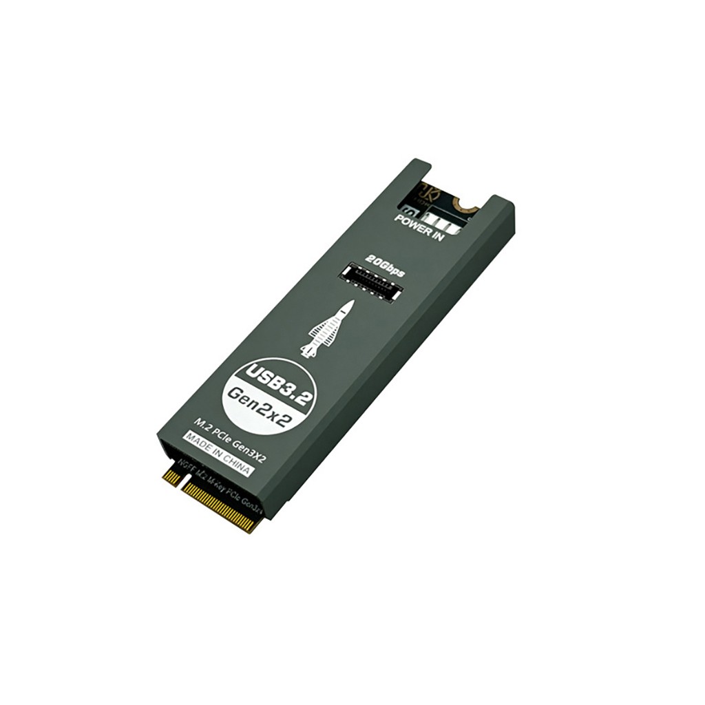 For M.2 MKEY NVME to Front-Panel USB 3.2 Gen2x2 20Gbps Expansion Adapter Card