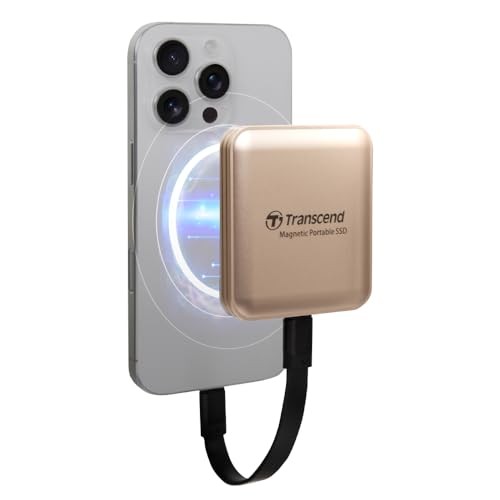 Transcend Portable SSD 1TB MagSafe High-Speed USB 20Gbps 4K Gold TS1TESD420G