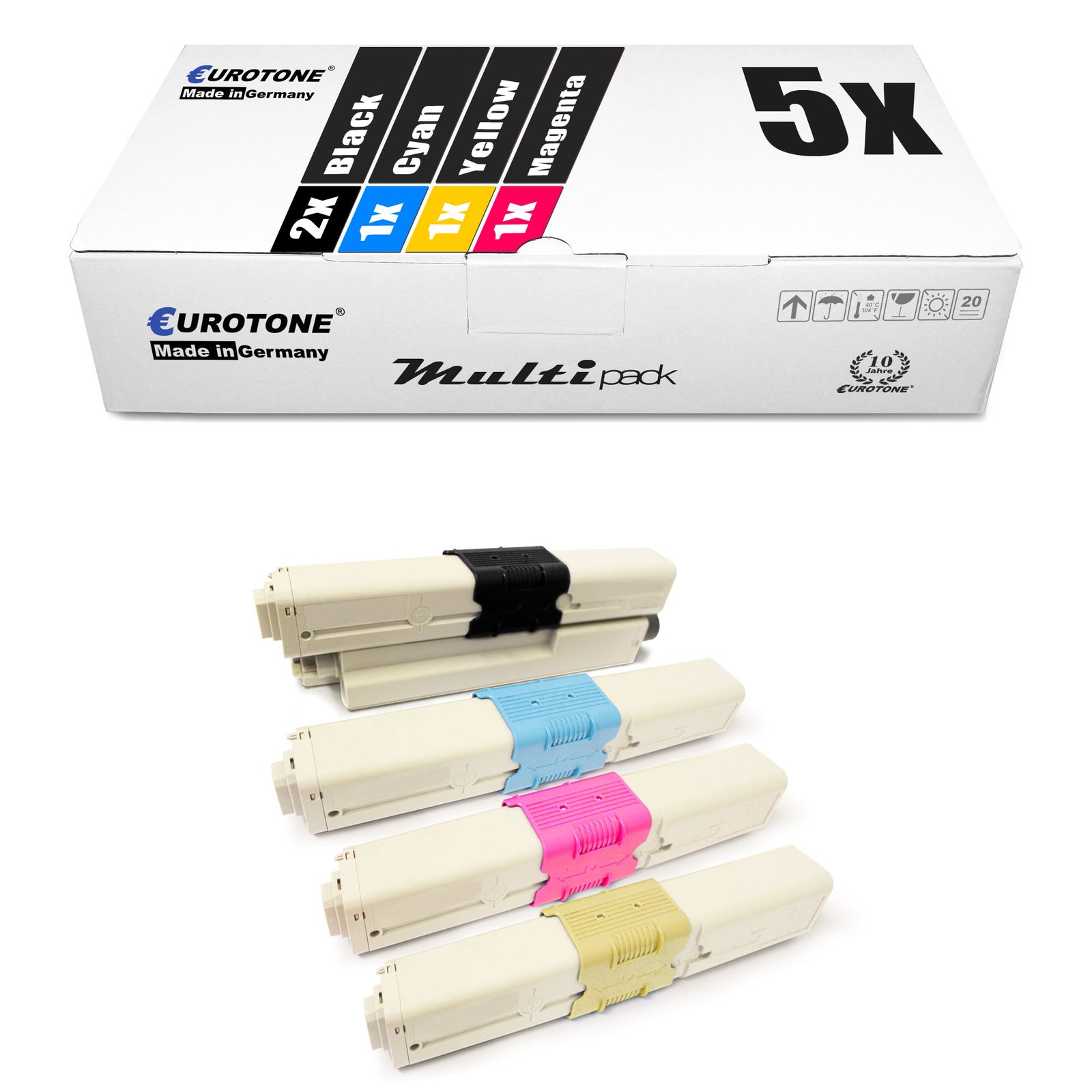 5X Toner For OKI ES5431 ES5462MFP ES5462DNW ES3452MFP ES5462 ES3452 CMYK