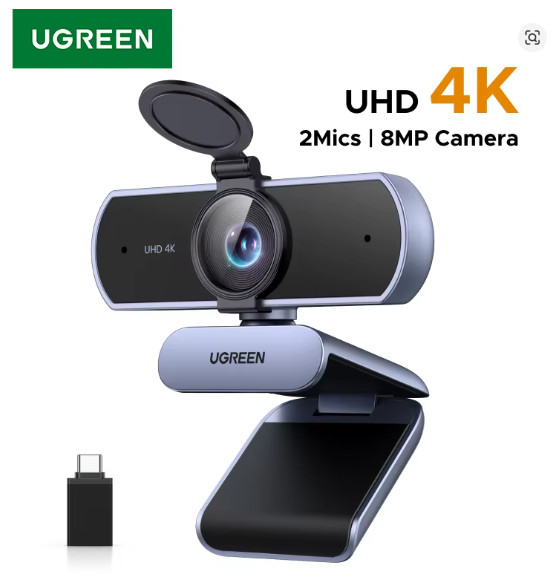 UGREEN 4K 8MP FHD WEBCAM USB C HIGH DEFINITION  ATUO FOCUS DUAL MIC PC MAC