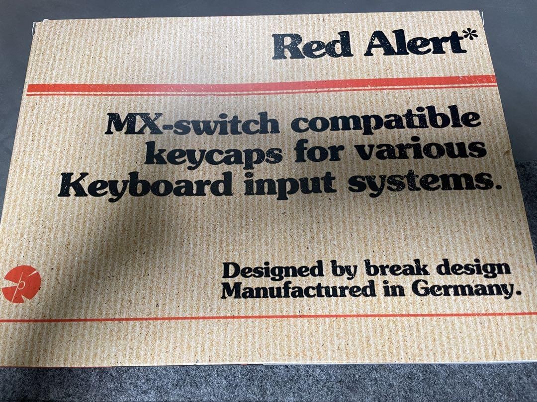 Used Gmk Red Alert + 0g Number Keycaps Custom Keyboard Mechanical ...