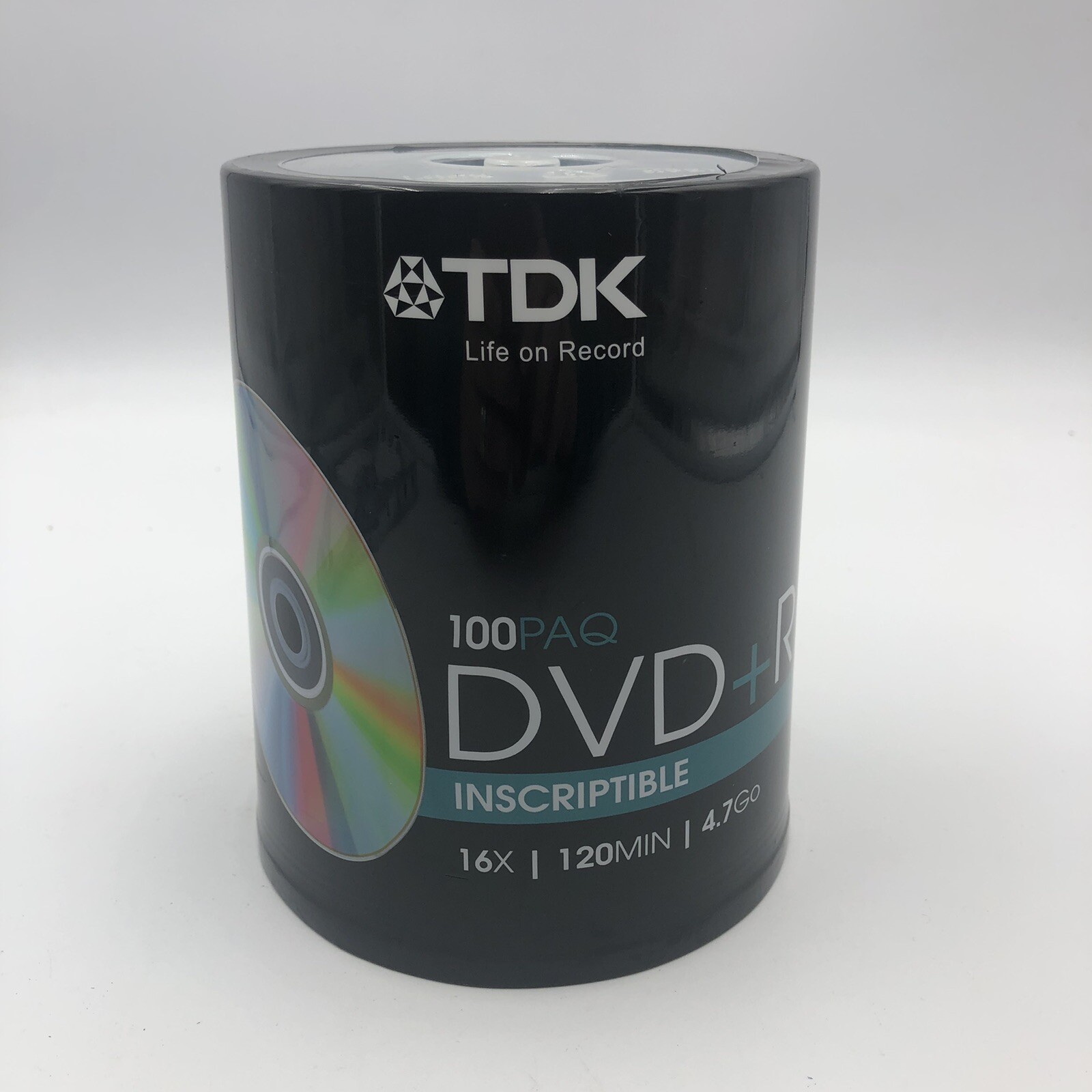 💥New TDK 100 Pack DVD+R 4.7GB💥 Recordable and Inscriptible💥New In Packaging