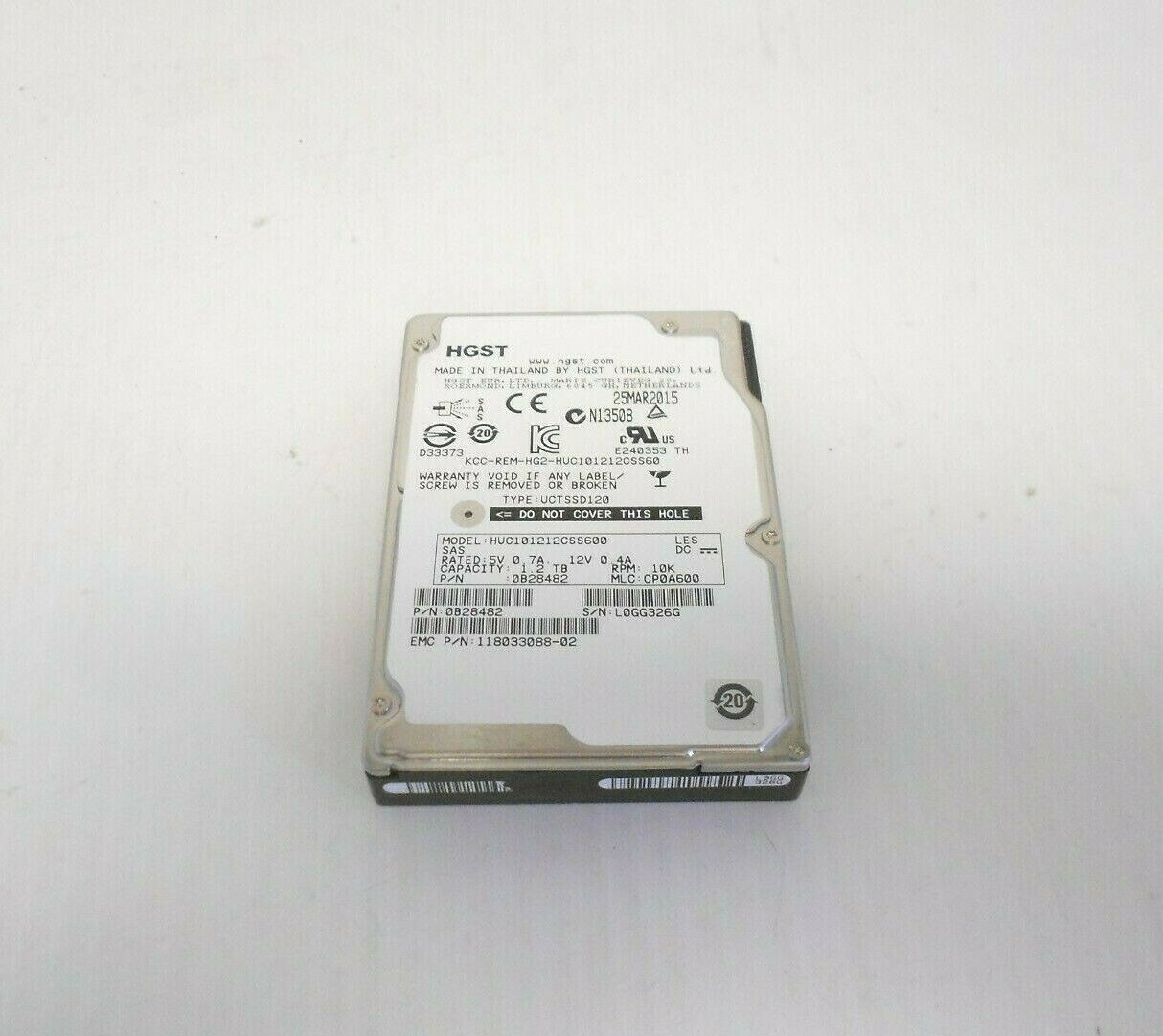 6qty HGST 1.2TB 10K 6Gbp/s SAS Hard Drive 2.5" HDD . 2 replacements