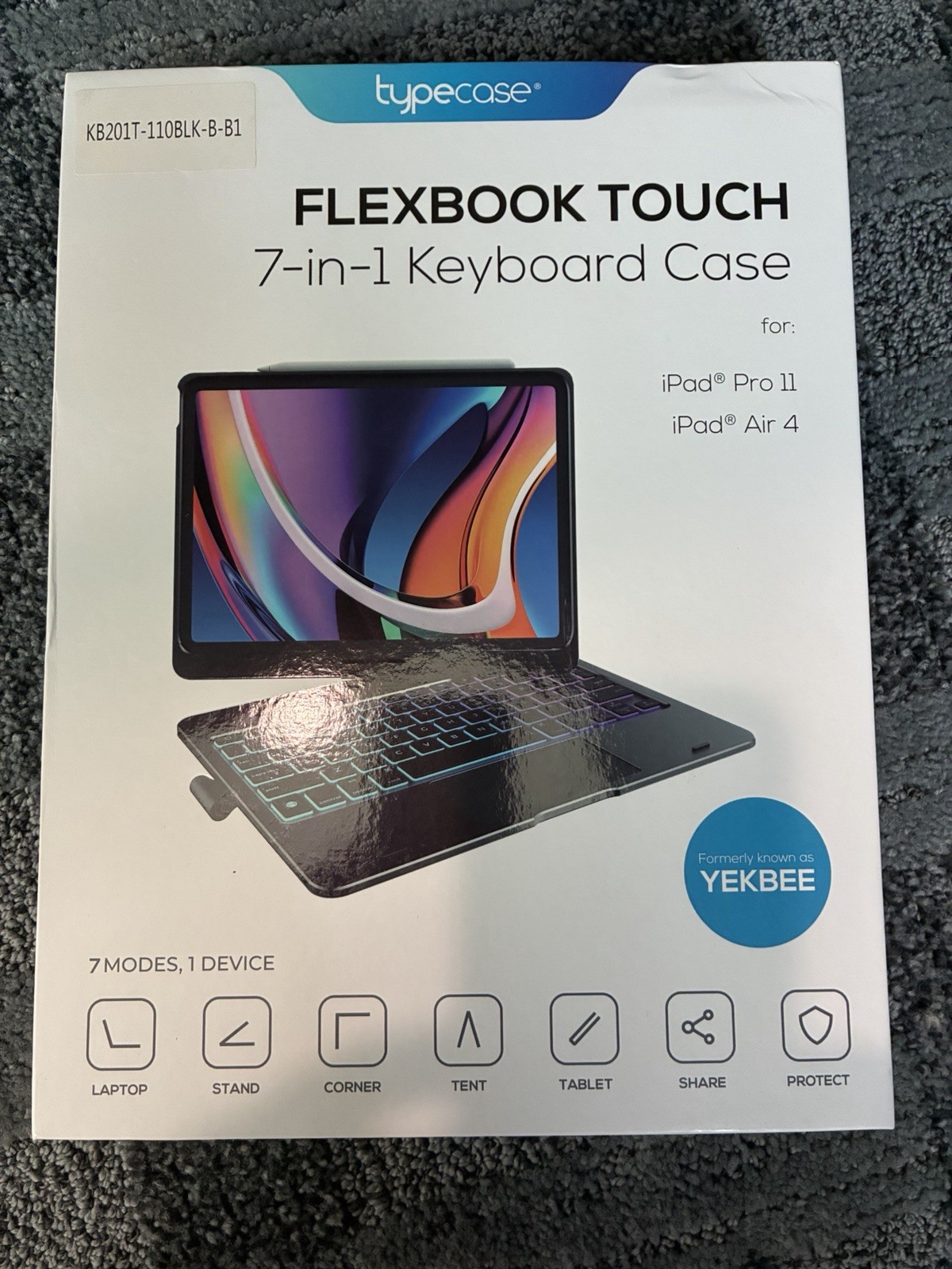 TYPECASE FLEXBOOK TOUCH 7 In 1 Keyboard Case iPad 8th Gen, 7th, Air 3, Pro 10.5