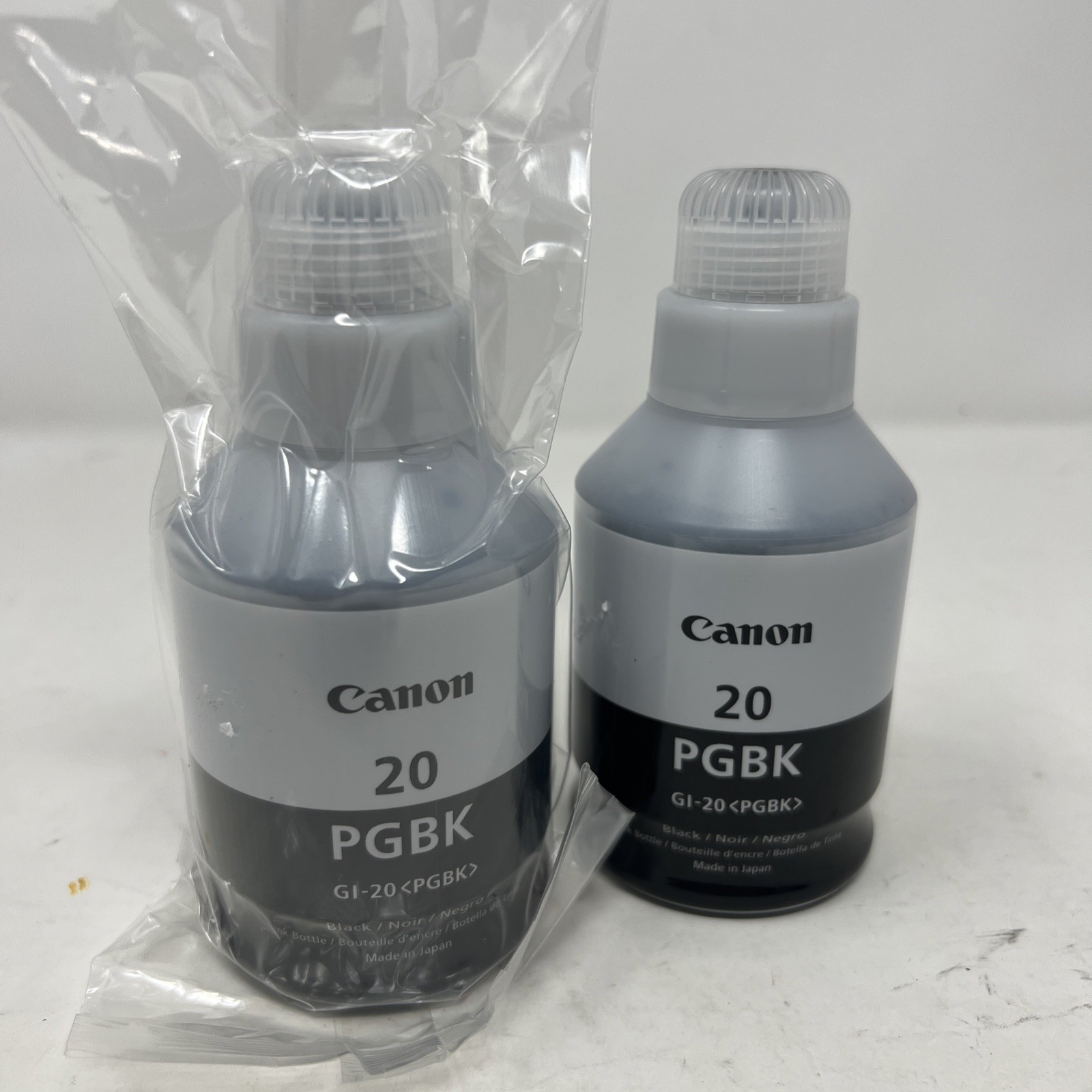 Canon 3383c001 GI-20 PGBK Black INk Lot of 2 Genuine New OEm OPen Box (A5)