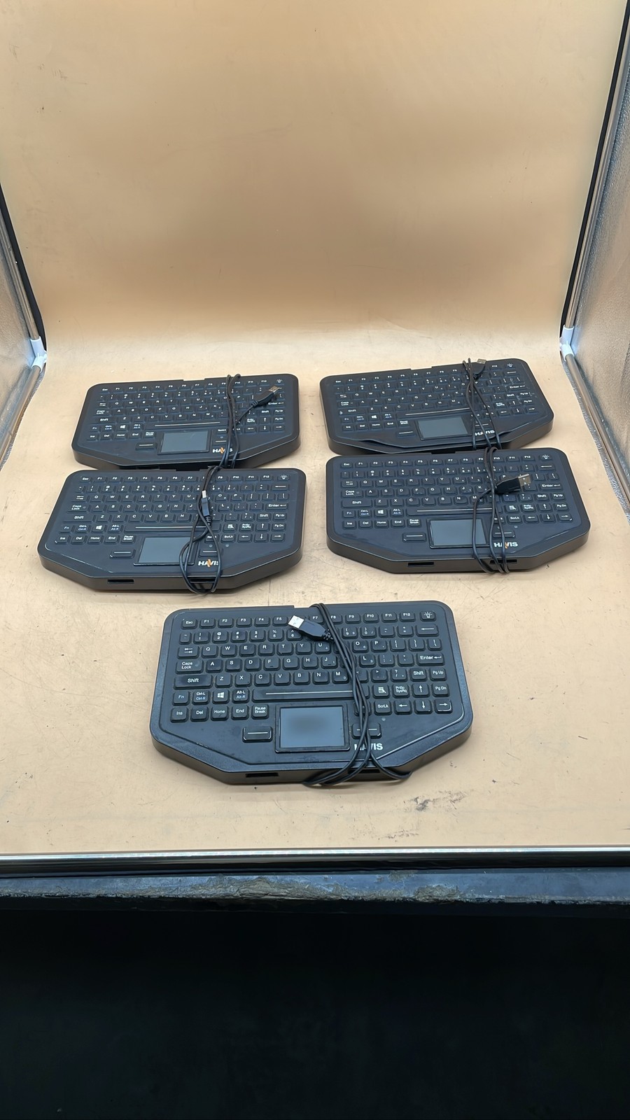 Havis KB-106 Heavy Duty Rugged USB Keyboard Computer Device Unit Lot of 5