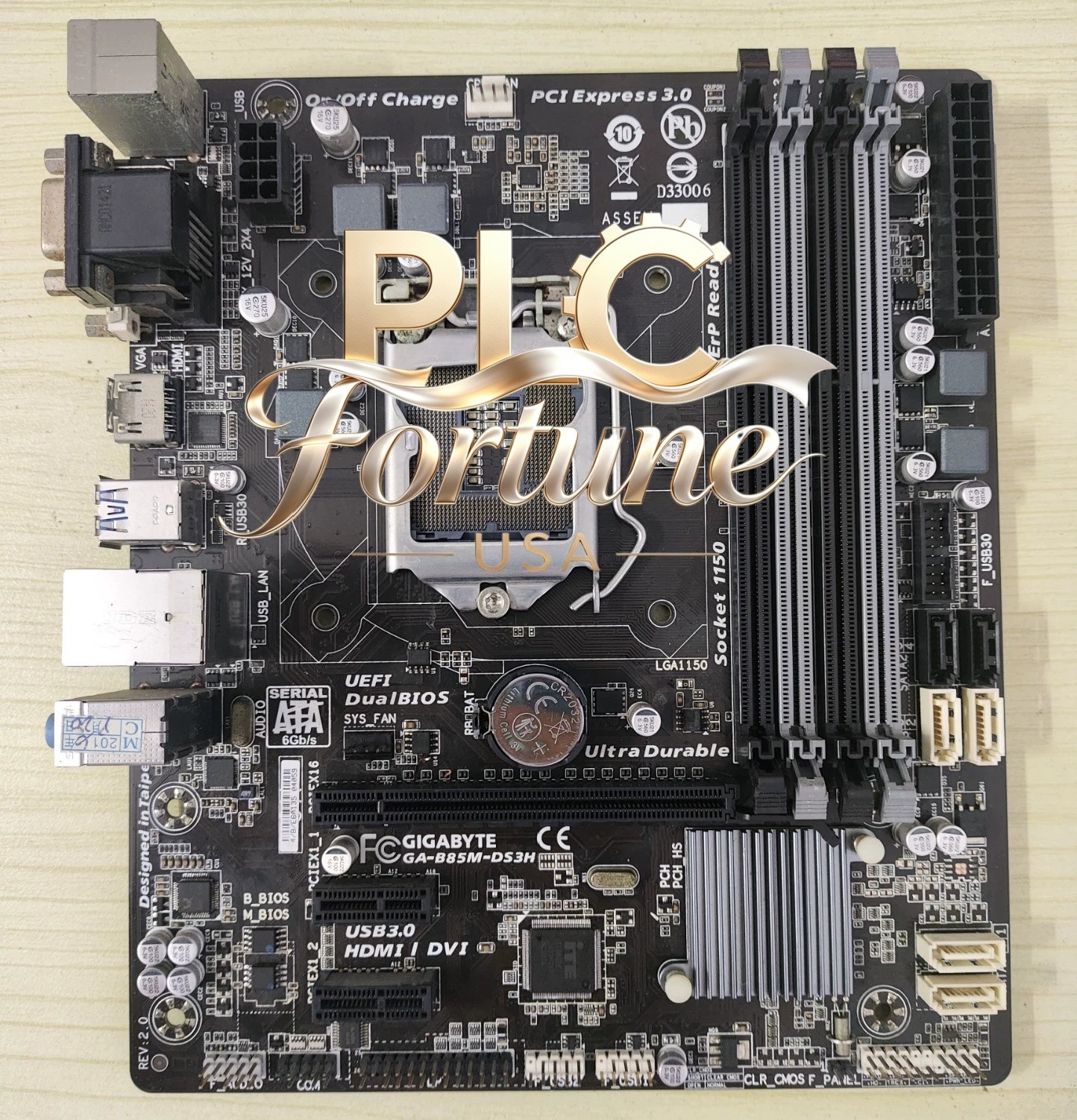 Used Gigabyte GA-B85M-DS3H Intel B85 LGA 1150 Micro ATX DDR3 Motherboard