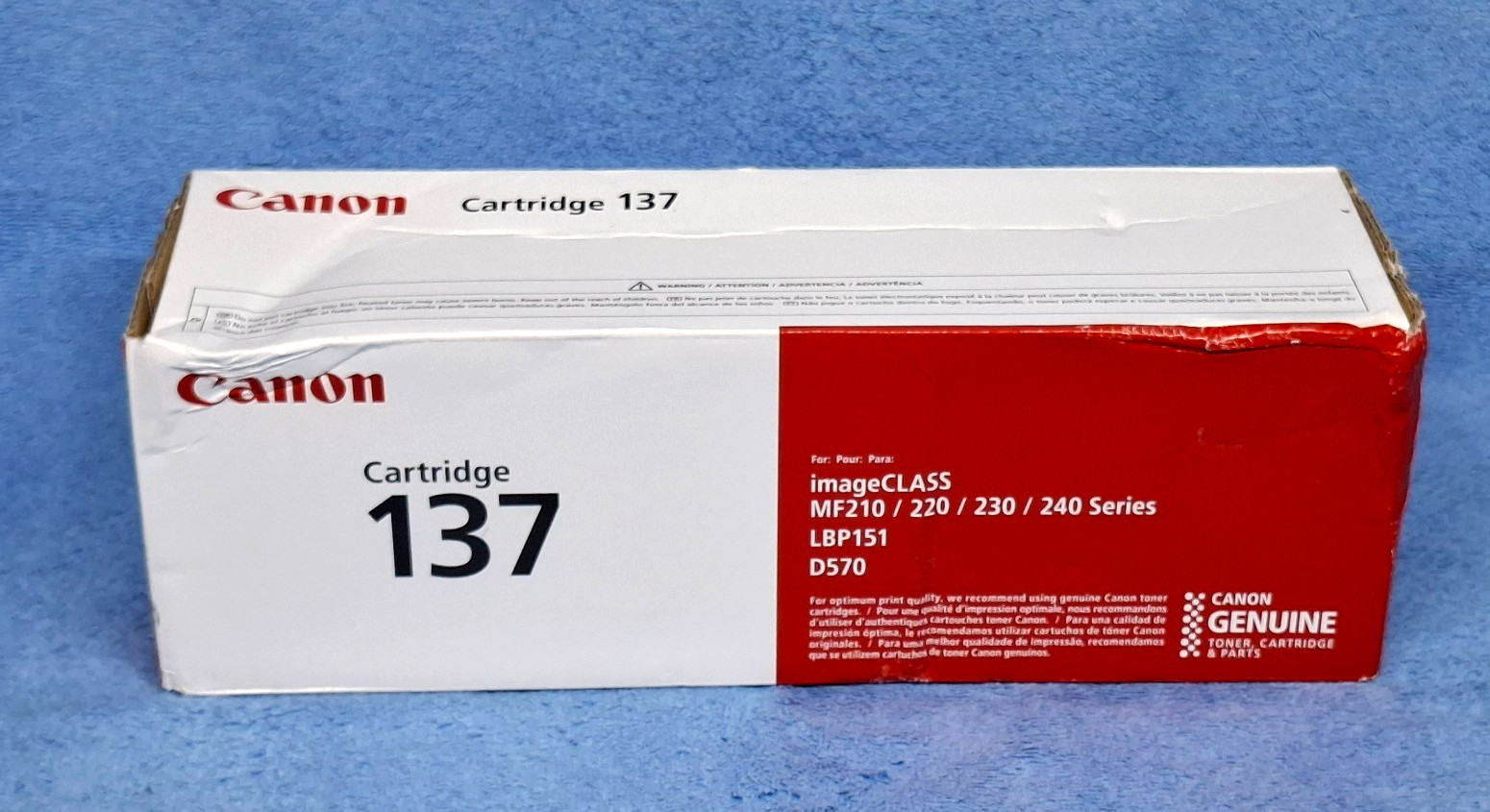 CANON 137 Black Toner Cartridge (9435B001) Replacement 2024/05 Factory Sealed