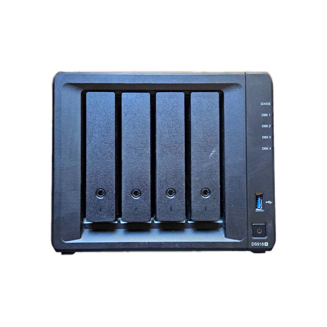 Synology DiskStation DS918+ 4-Bay Diskless NAS 16gb RAM Upgrade.