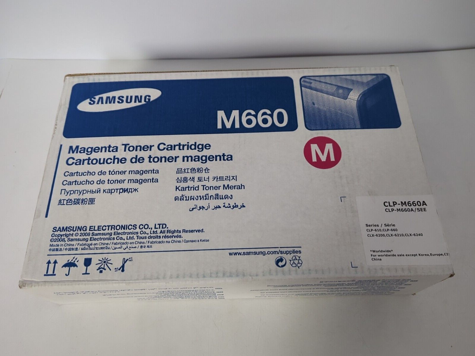 SAMSUNG M660 MAGENTA TONER CARTRIDGE, CLP-M660A-CLP-610,660 CLX-6200, 6210, 6240