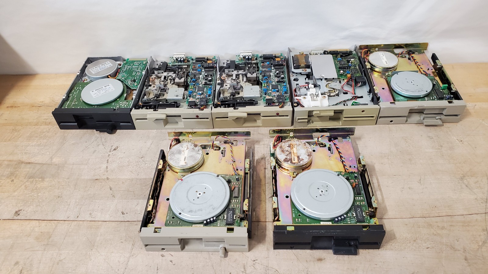 LOT OF 7 Vintage 5.25 Floppy Drives