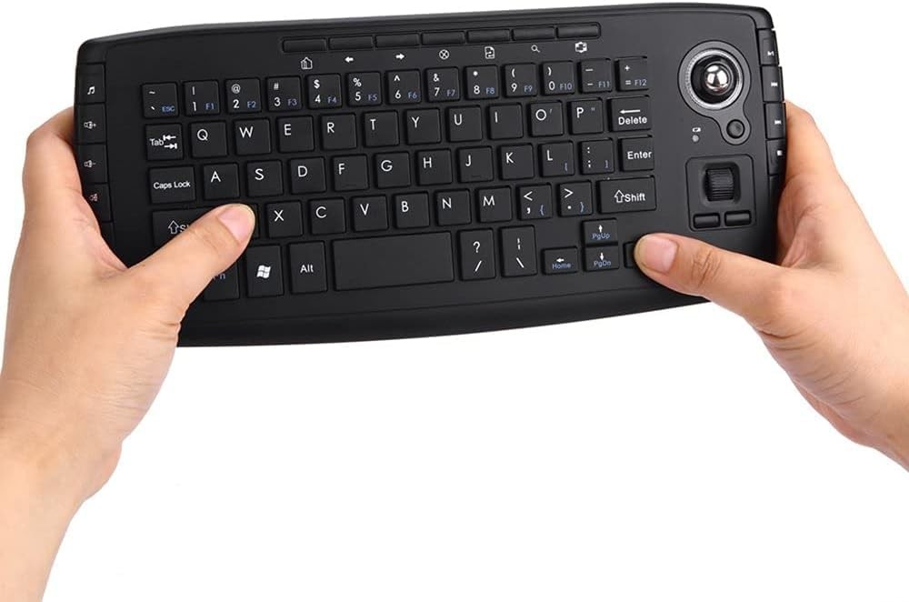 Trackball Mouse Keyboard, 2.4GHz Wireless Trackball Mouse Keyboartd Combo, Pl...