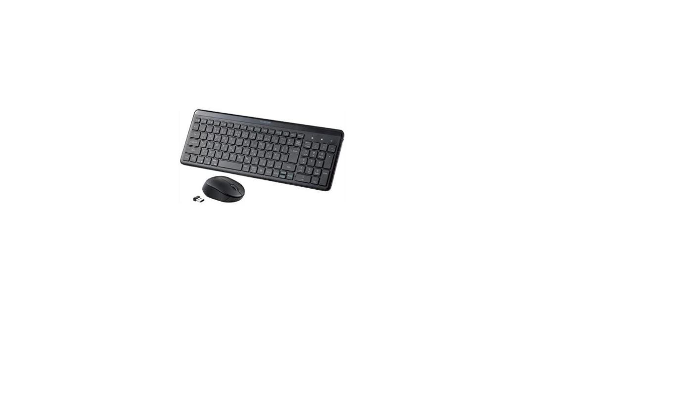 ELECOM Wireless Keyboard and Mouse Combo Set Silent 2.4GHz Black TK-QT30DMC