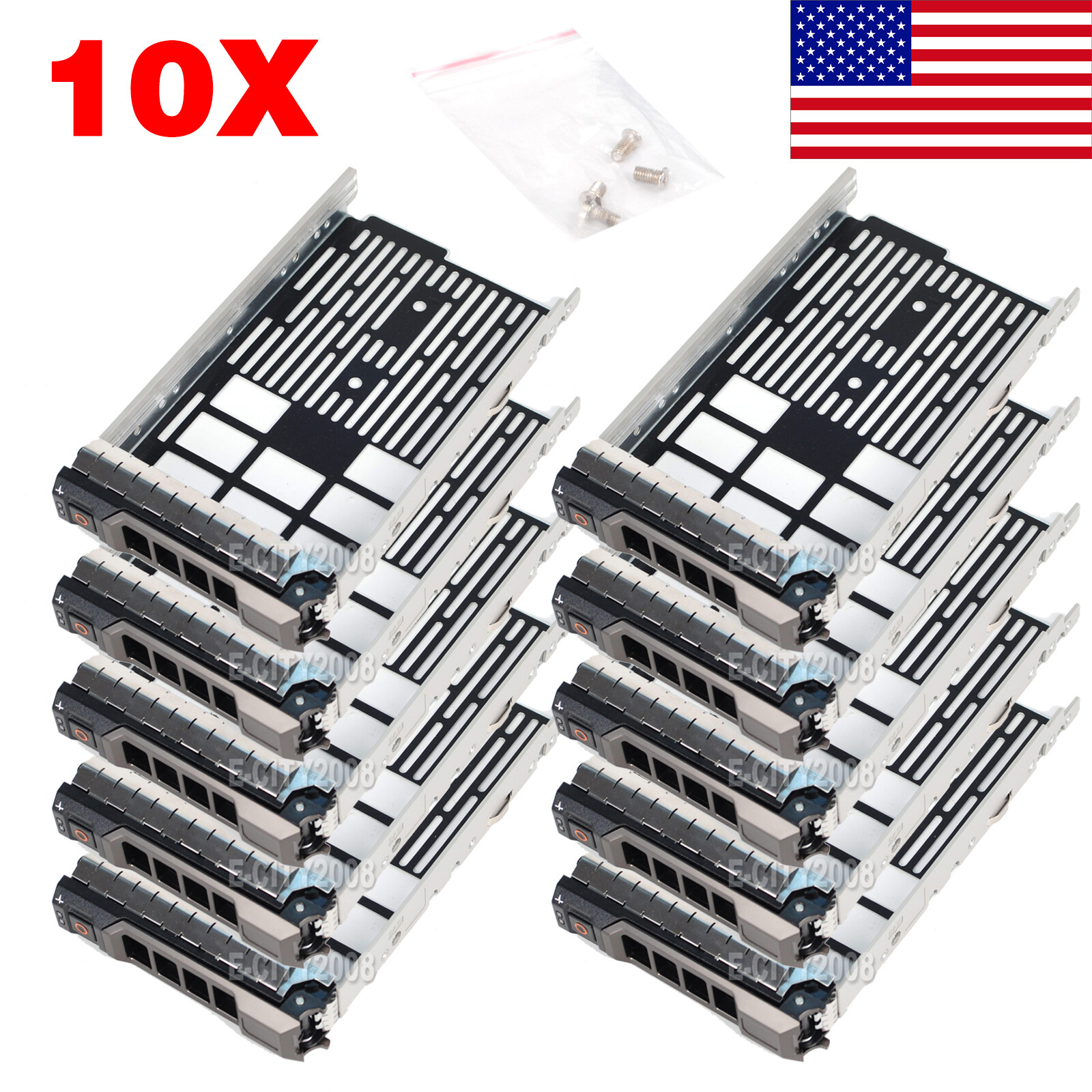 10Pcs 3.5" HDD Hard Drive Caddy For Dell 13th Gen PowerEdge R730 R730XD KG1CH
