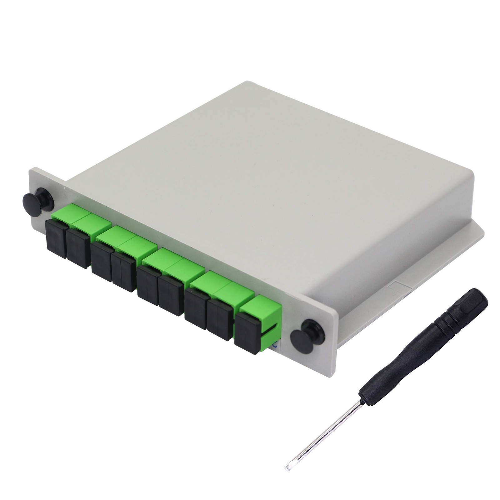 PLC Splitter，1x8 SC/APC Cassette Card Inserting PLC Splitter Module 1:8 Ports...