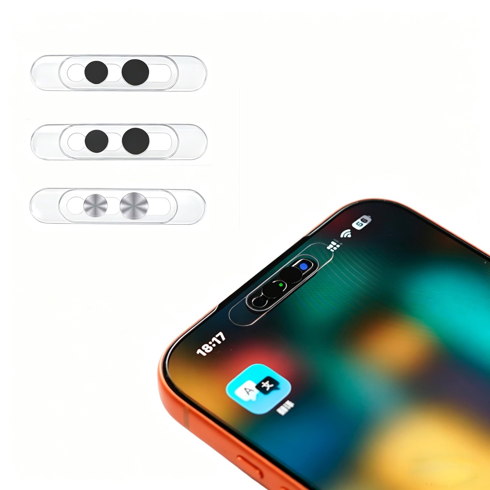 3 Pack Ultra Thin Front Camera Privacy Cover for iPhone