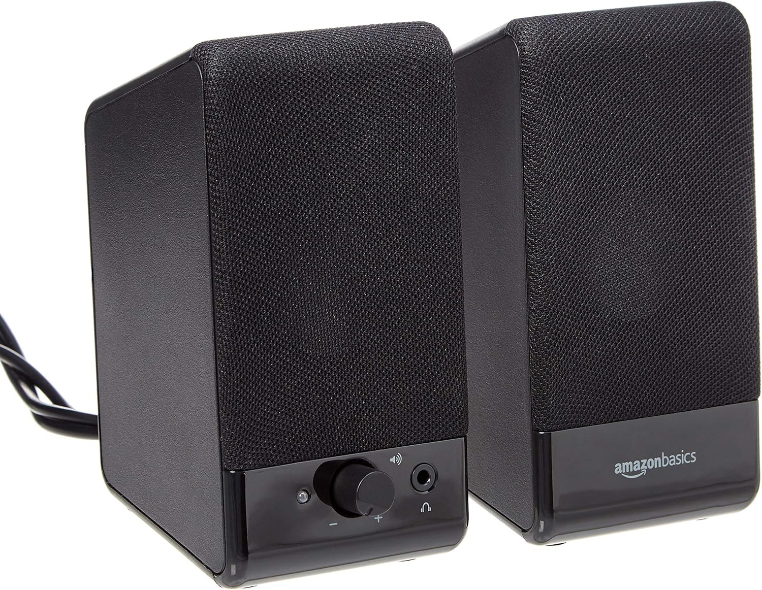 Amazon Basics USB-Powered Computer Speakers w/ Volume Control for Desktop or