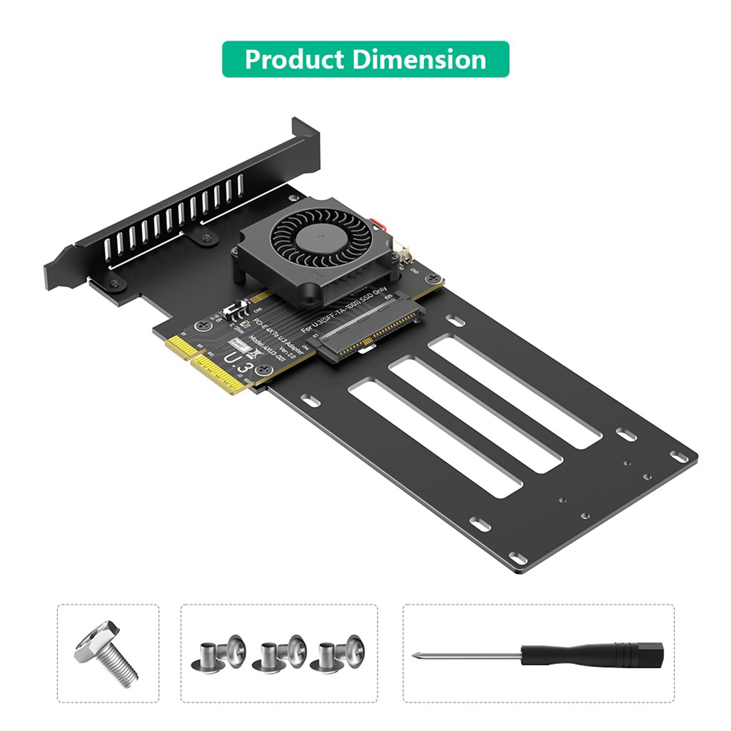 PCIe 5.0 x4 NVMe SSD Adapter  PCI-E Gen5 X4 Converter for Desktop Expansion Card