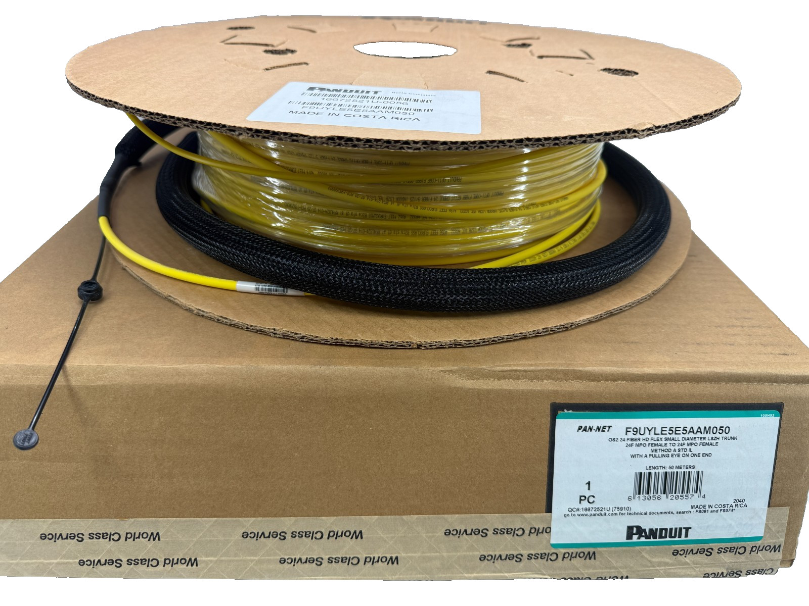 HD Flex Fiber Trunk, OS2, 24-Fiber, MPO Female to MPO Female, LSZH, A, 50m 164'