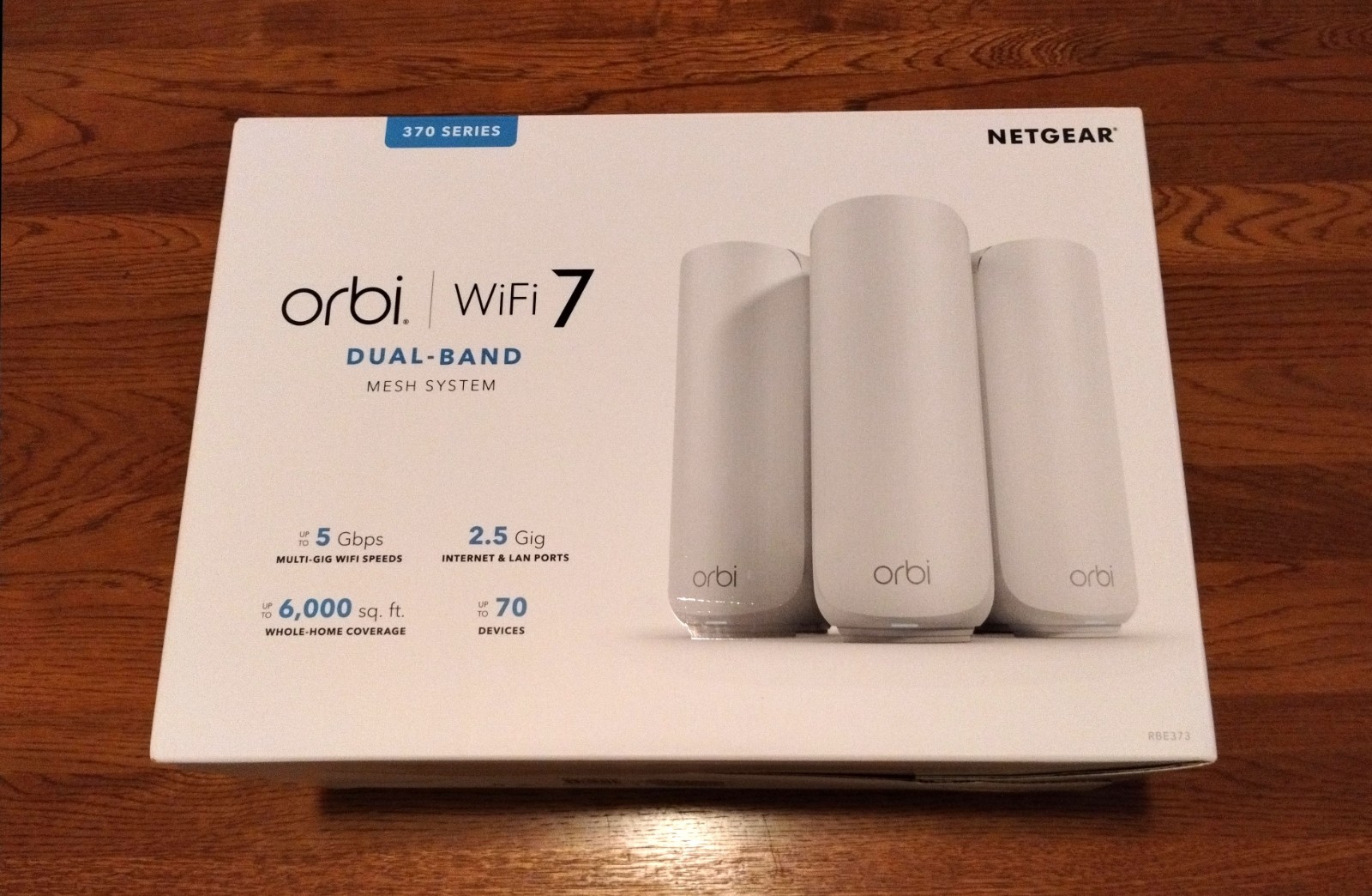 Orbi 370 Series Dual-Band WiFi 7 Mesh (1 Router + 2 Satellites)