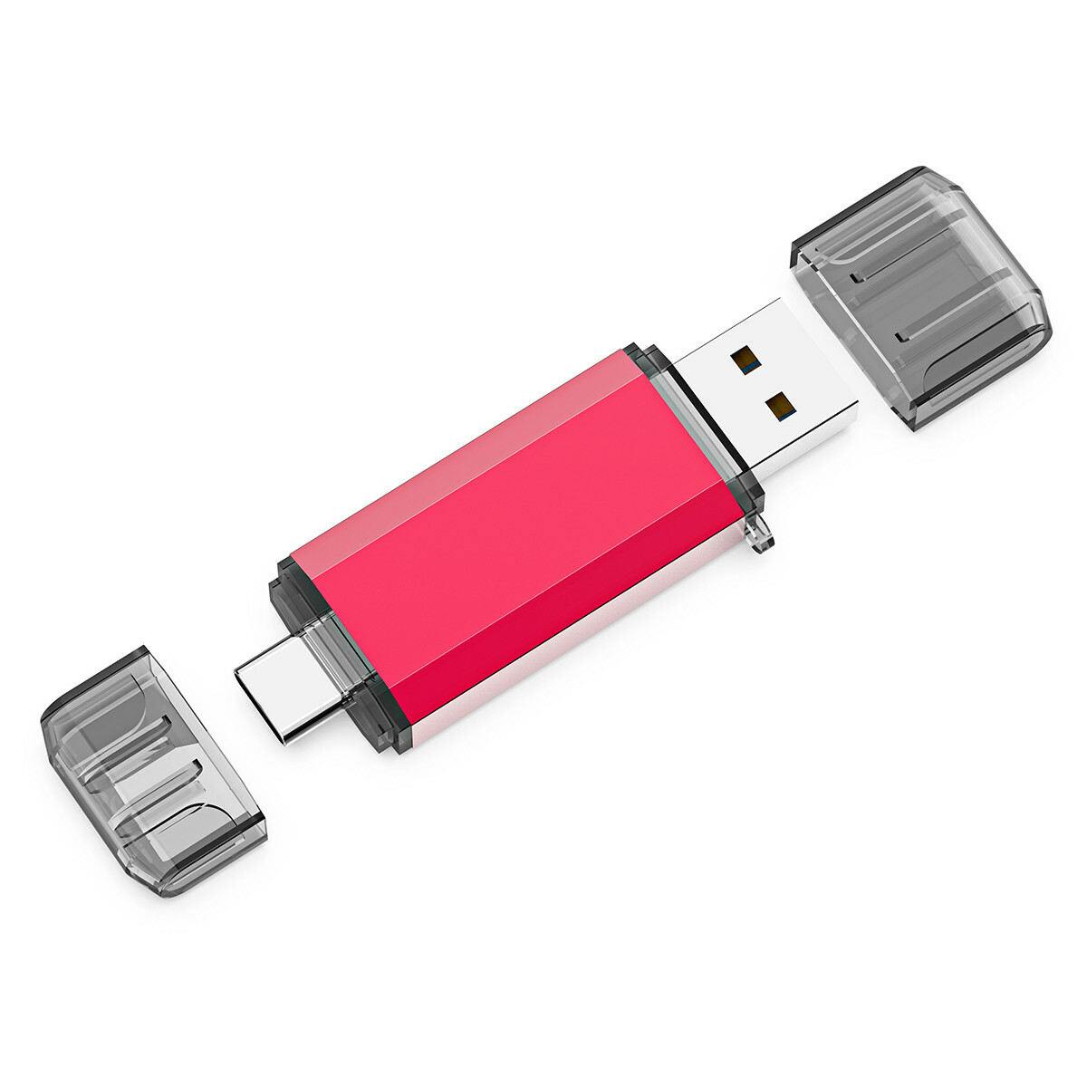 Kootion Dual USB 2.0 64GB OTG Type-C Flash Drive Memory Thumb Drive For Phone PC