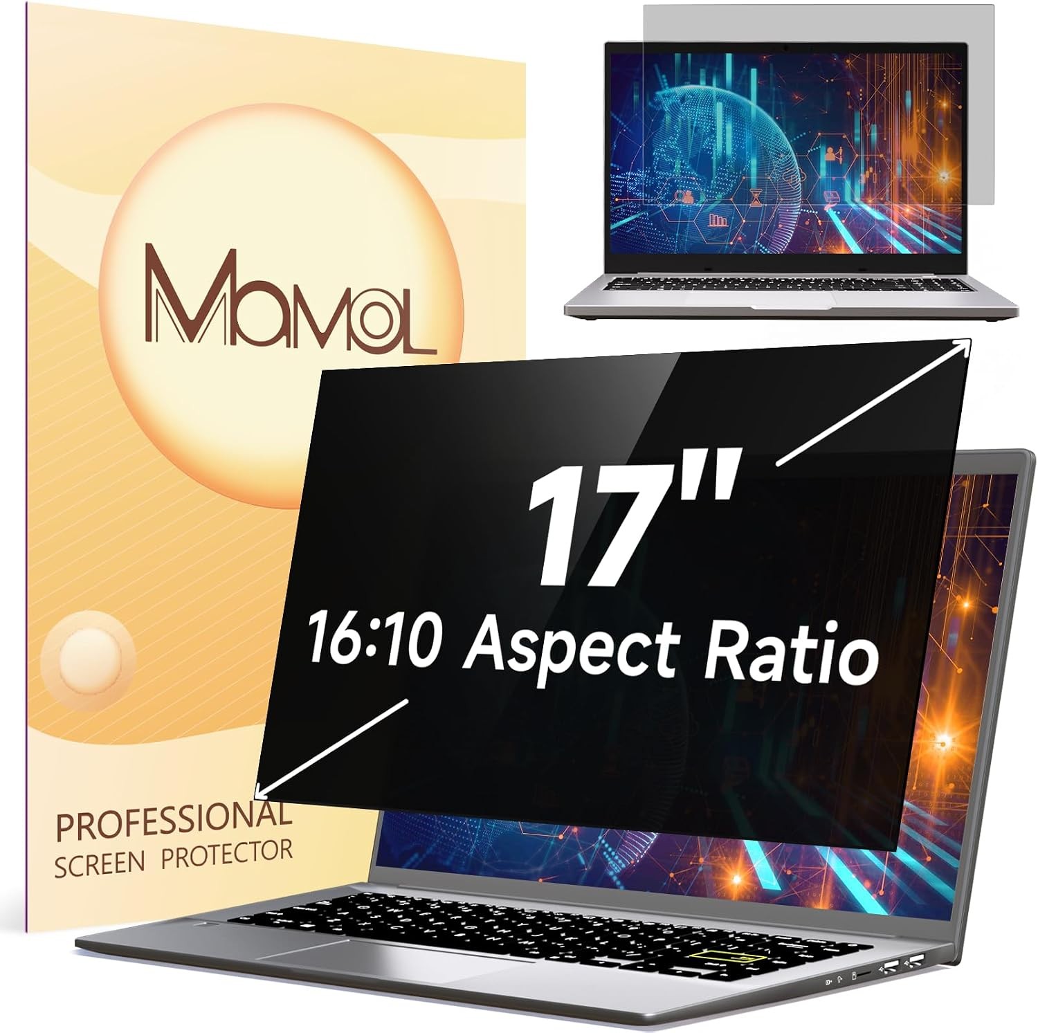 Laptop Privacy Screen 17 Inch for 16:10 Widescreen Display, Anti Blue Light Filt