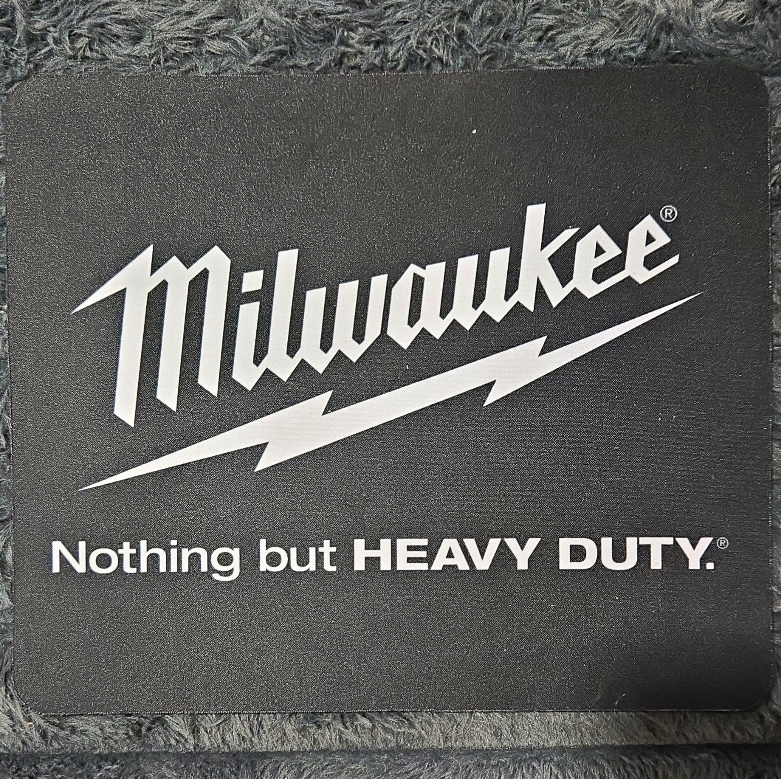 Milwaukee Mouse Pad "Nothing but HEAVY DUTY" Pictorial Black/White 10x12"