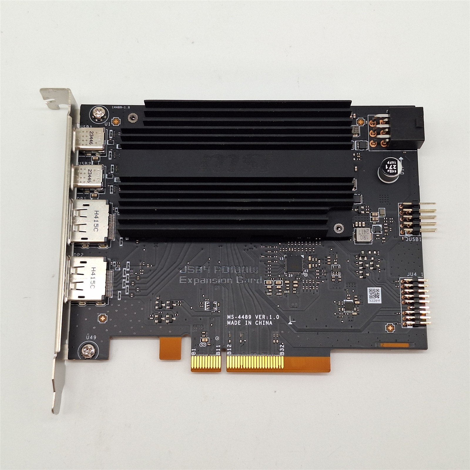 MSI USB4 PD100W Dual Port 40Gbps PCIe Expansion Card with 100W Power Delivery