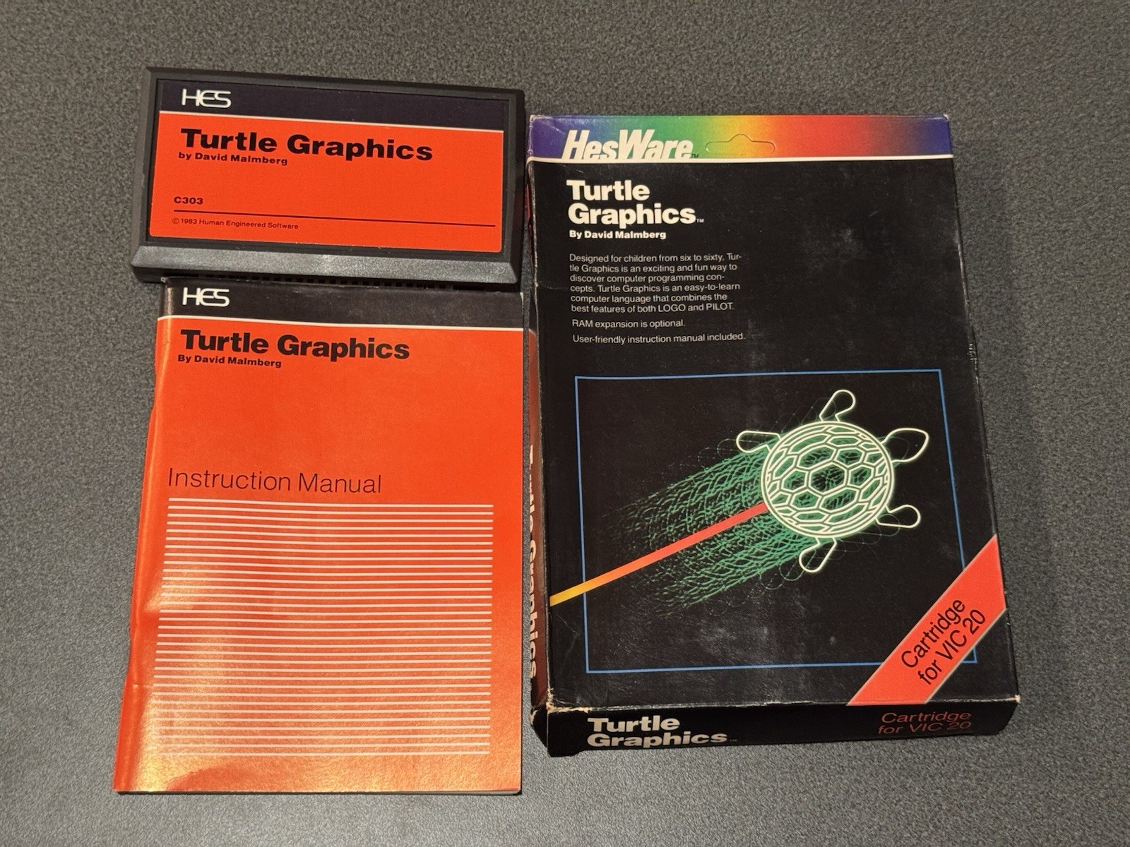 Turtle Graphics by HES Ware for Commodore VIC-20, Complete In Box