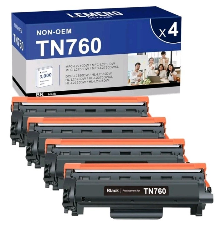 LEMERO UEXPECT TN760 Toner Compatible for Brother Printer for Brother TN760 TN-7
